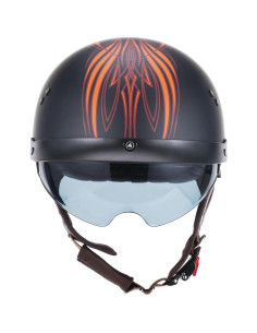 Casco de motocicleta JQF Gear MM107 Retro Mediano con Visera 2