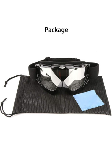 Gafas de Motocicleta ZDATT Ajustables UV400 Negras