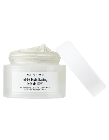 Mascarilla Exfoliante AHA 10% Naturium - Ácidos Glicólico y Láctico 48g