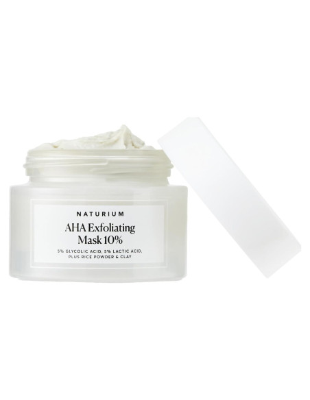 Mascarilla Exfoliante AHA 10% Naturium - Ácidos Glicólico y Láctico 48g