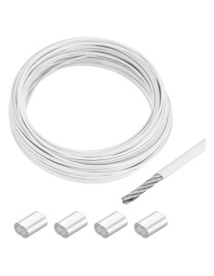 Cable de Acero Inoxidable 304 20m MECCANIXITY Recubierto Vinilo 1.5mm