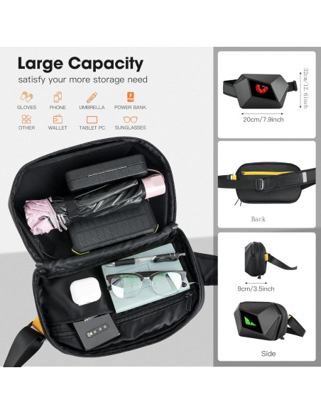 Bolsa de Bandolera DABASHAN con Pantalla LED Impermeable