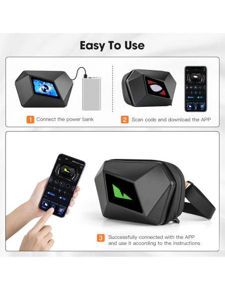 Bolsa de Bandolera DABASHAN con Pantalla LED Impermeable