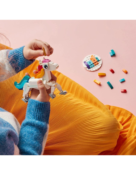 LEGO Creator 3 en 1 Unicornio Arcoíris 31140 Juguete Mágico