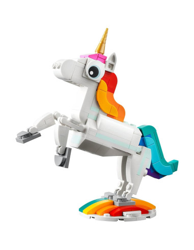 LEGO Creator 3 en 1 Unicornio Arcoíris 31140 Juguete Mágico
