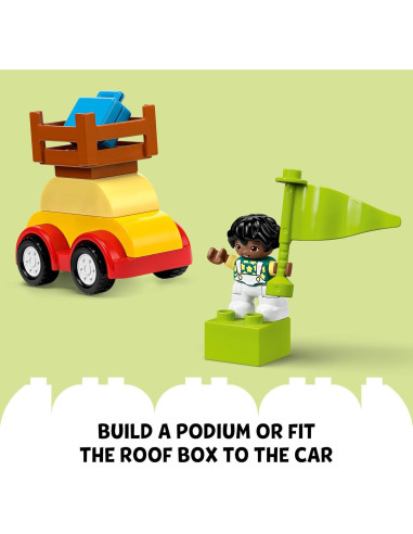 LEGO DUPLO Caja de Bloques de Autos y Camiones - Juguete Educativo 80 Piezas