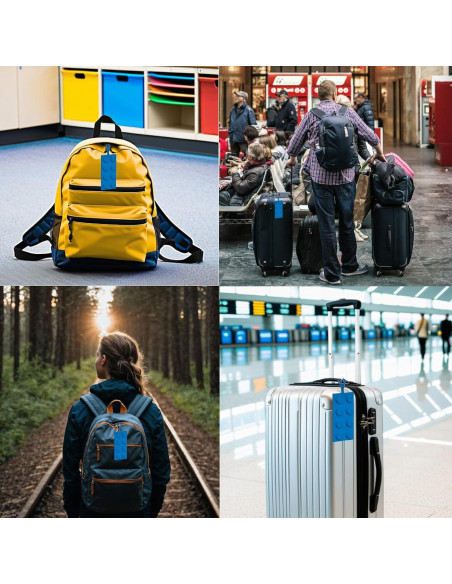 Etiqueta de Equipaje Silicona LEGO 2x4 Azul - IQ