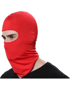 Paquete de 3 Pasamontañas Unisex Rojo para Aire Libre 2