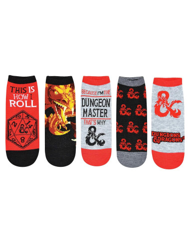 Paquete de 5 Calcetines Cortos D&D Hyp para Mujeres