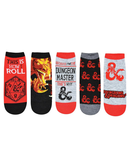 Paquete de 5 Calcetines Cortos D&D Hyp para Mujeres