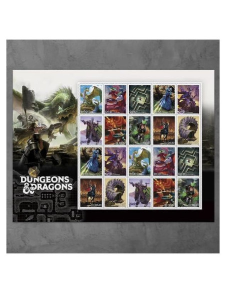Sellos Postales Dungeons & Dragons 2024 Hoja de 20