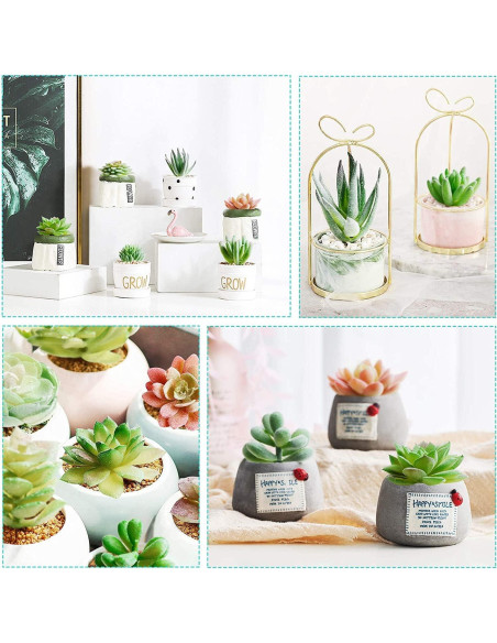 12 Suculentas Artificiales HappyHapi Verde Aterciopelado