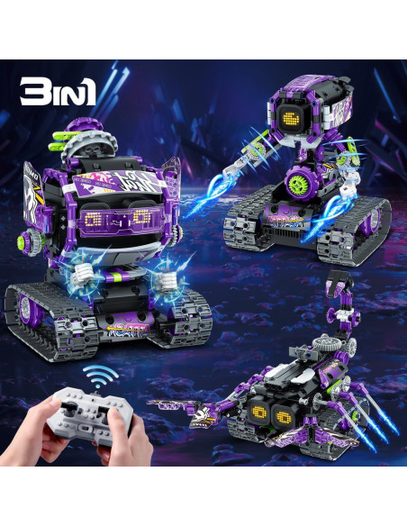 Juguete de Construcción Robot INSOON 3 en 1 LED Sonido 6+