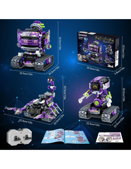 Juguete de Construcción Robot INSOON 3 en 1 LED Sonido 6+