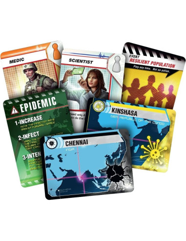 Pandemic Juego de Mesa Cooperativo Z-Man Games 2-4 Jugadores