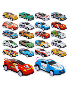 28 Mini Coches de Retroceso Siwarm para Niños 6,99 cm