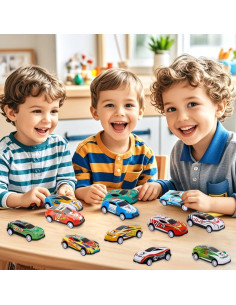 28 Mini Coches de Retroceso Siwarm para Niños 6,99 cm 2