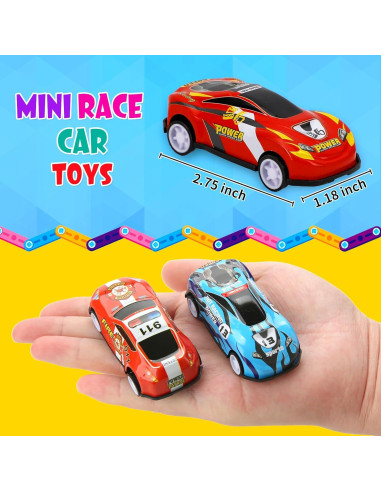 28 Mini Coches de Retroceso Siwarm para Niños 6,99 cm