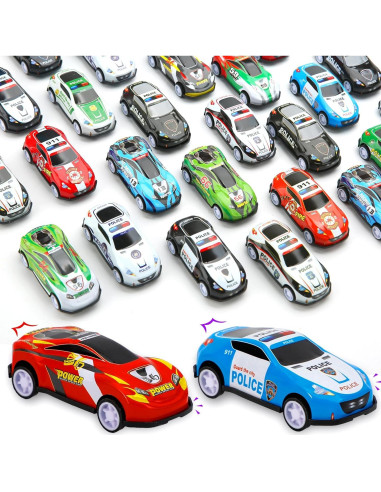 28 Mini Coches de Retroceso Siwarm para Niños 6,99 cm