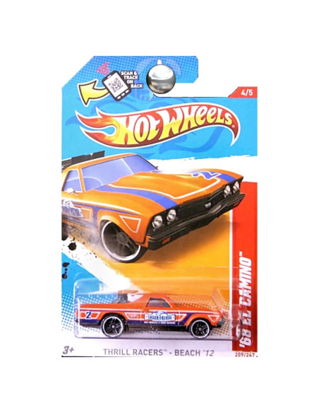 Hot Wheels Thrill Racers 2012 El Camino Naranja 1:64