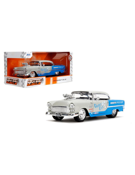 Coche Die-Cast 1:24 Jada Toys Chevrolet Bel-Air 1955 Gris/Azul