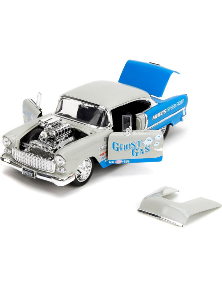 Coche Die-Cast 1:24 Jada Toys Chevrolet Bel-Air 1955 Gris/Azul