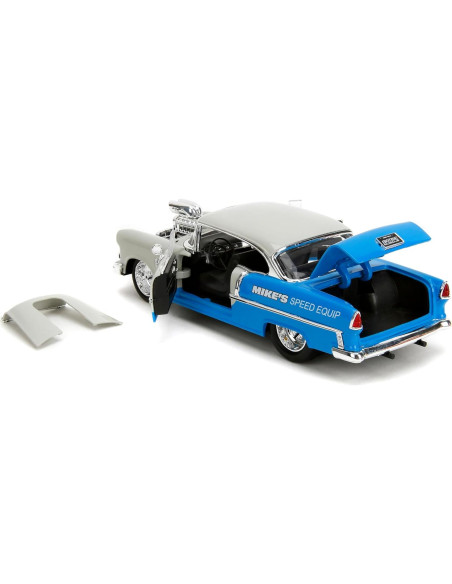 Coche Die-Cast 1:24 Jada Toys Chevrolet Bel-Air 1955 Gris/Azul