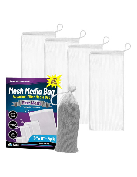 Bolsa de Medios Finos Aquatic Experts 450 Micrones 3x8" 4 Pzas