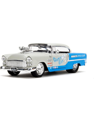 Coche Die-Cast 1:24 Jada Toys Chevrolet Bel-Air 1955 Gris/Azul