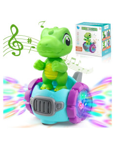 Coche Robot Dinosaurio Beria con Luces y Música 12,5 cm