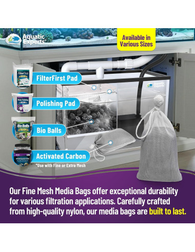 Bolsa de Medios Finos Aquatic Experts 450 Micrones 3x8" 4 Pzas