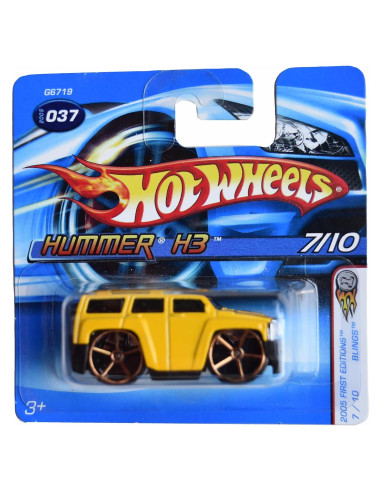 Hot Wheels Hummer H3 2005 Escala 1:64 Amarillo