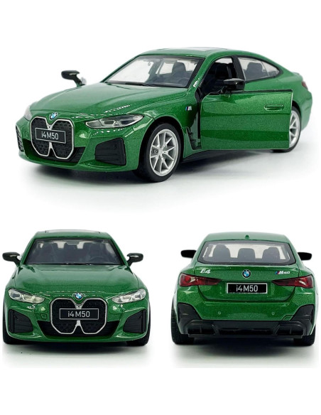 Coche de Juguete BMW EV i4 M50 Metal 1:34 Verde con Luz y Sonido