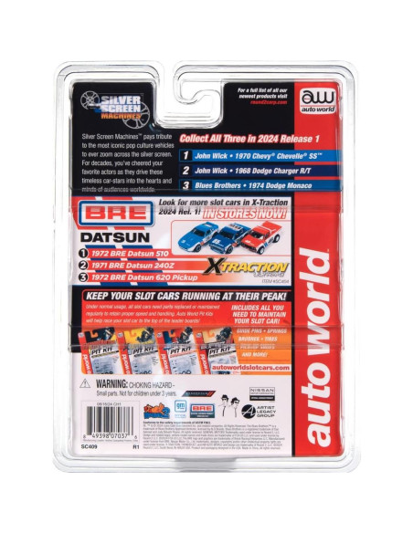 Coche de Slot Auto World SC409-1 John Wick 1970 Chevelle HO Coche de Slot Auto World SC409-1 John Wick 1970 Chevelle HO