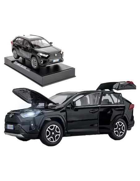 Coche de Juguete RAV4 1:32 ERBADIHAGO Negro con Luz y Sonido Coche de Juguete RAV4 1:32 ERBADIHAGO Negro con Luz y Sonido