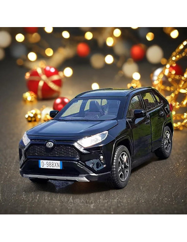 Coche de Juguete RAV4 1:32 ERBADIHAGO Negro con Luz y Sonido