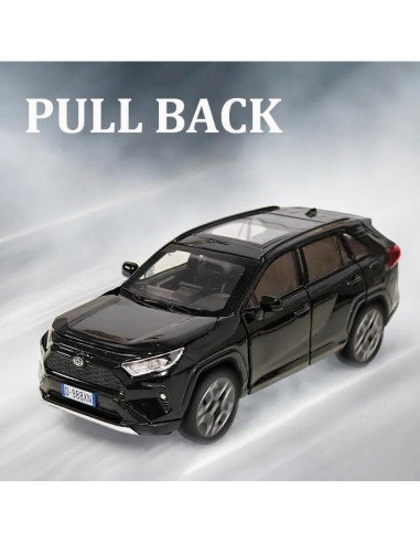 Coche de Juguete RAV4 1:32 ERBADIHAGO Negro con Luz y Sonido