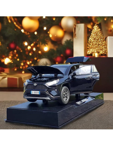 Coche de Juguete RAV4 1:32 ERBADIHAGO Negro con Luz y Sonido