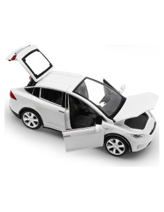 Coche de Juguete Tesla X EROCK 1:32 Blanco Retroceso