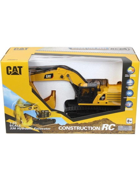 Camión Excavadora RC Diecast Masters CAT 336 1:24 Amarillo