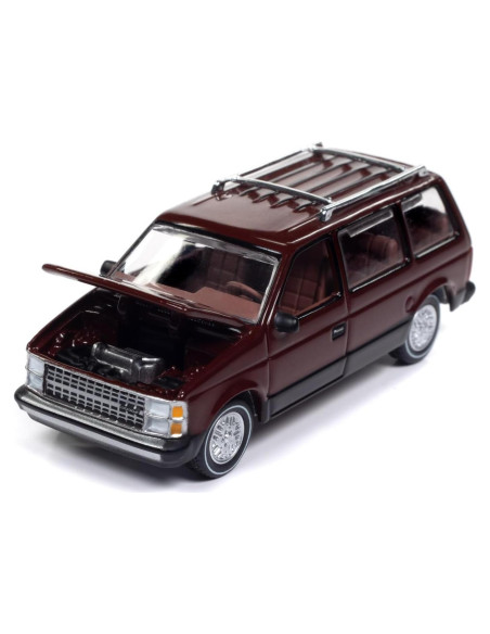 Dodge Caravan 1985 Diecast 1:64 Rojo Carmesí Round 2