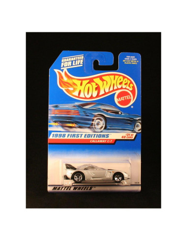 Auto Hot Wheels Callaway C-7 Plata 1998 1:64 Coleccionista