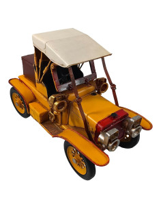 Adorno Navideño Coche Clásico Rojo Metal 27.9cm Jinyi