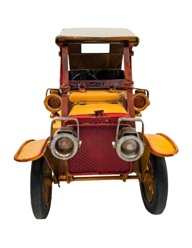 Adorno Navideño Coche Clásico Rojo Metal 27.9cm Jinyi