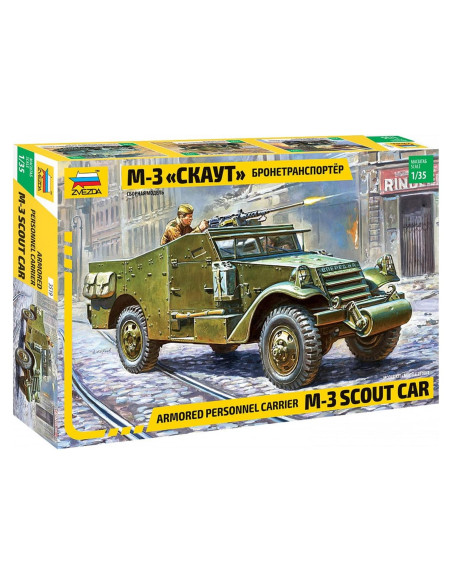 Modelo Zvezda M3 Scout Car 1/35 - Coche Militar Blindado