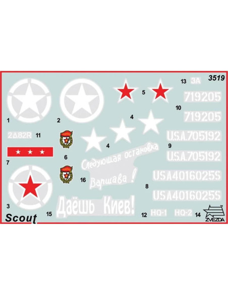 Modelo Zvezda M3 Scout Car 1/35 - Coche Militar Blindado