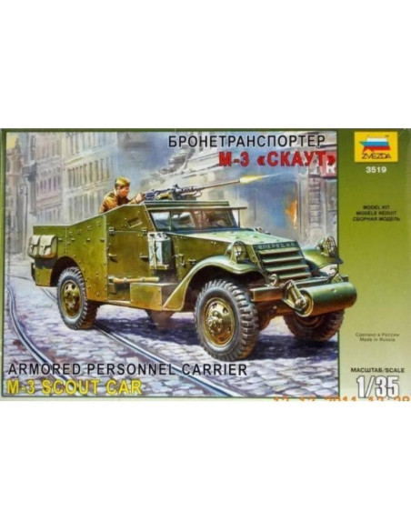 Modelo Zvezda M3 Scout Car 1/35 - Coche Militar Blindado
