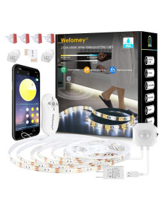Tira LED impermeable Wefomey 10 pies con sensor y control APP