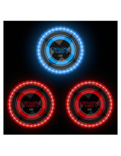 Disco Volador TOSY 36 LEDs Recargable Rojo y Azul - 175g