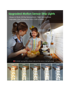 Tira LED impermeable Wefomey 10 pies con sensor y control APP 2